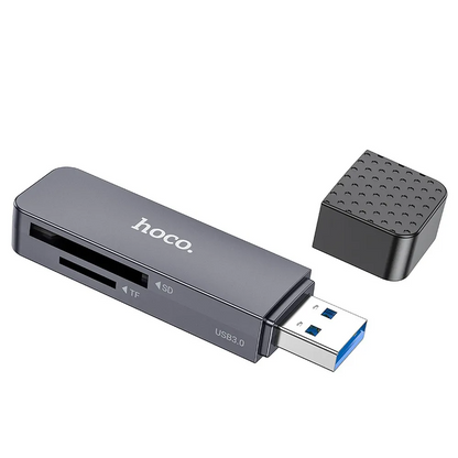 Lecteur de carte USB 3.0 HOCO HB45, SD - microSD, Gris