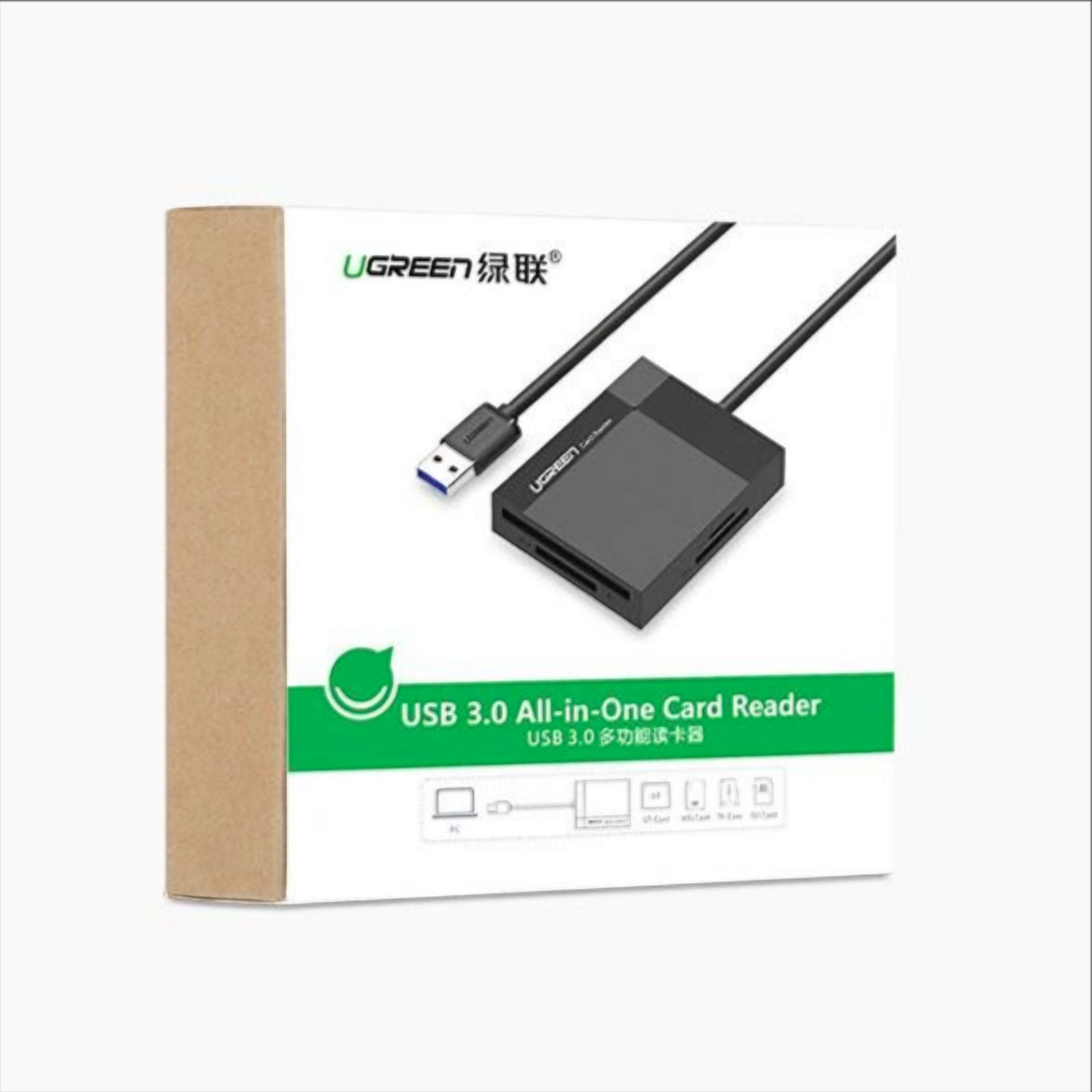 Lecteur de carte USB 3.0 UGREEN CR125, SD - microSD - CF - MS, Noir