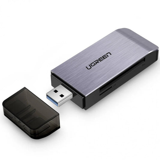USB 3.0 UGREEN CM180 Card Reader, SD - microSD - CF - MS, Gray
