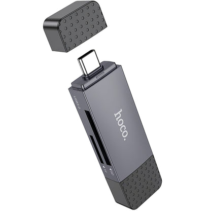 Lecteur de cartes USB / USB-C HOCO HB45, SD - microSD, USB 2.0, Gris 