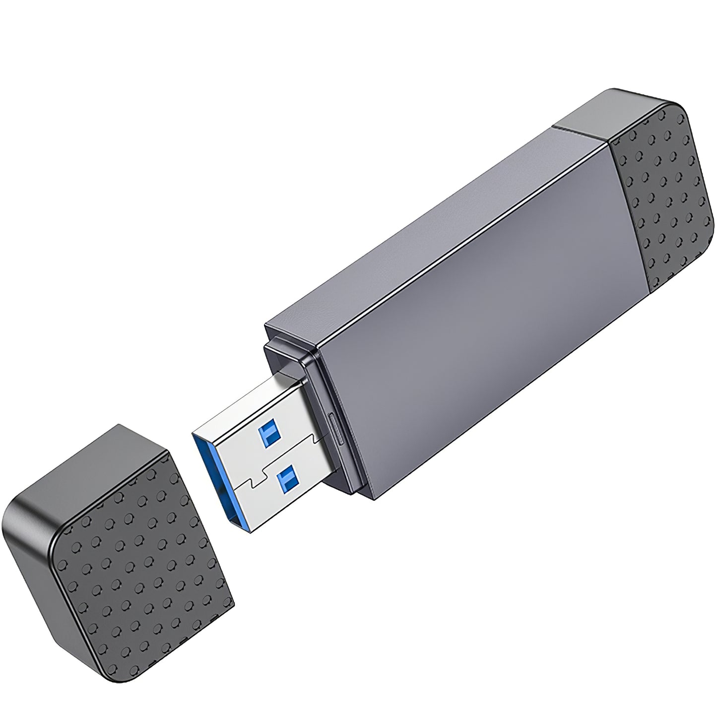 Lecteur de cartes USB / USB-C HOCO HB45, SD - microSD, USB 2.0, Gris 