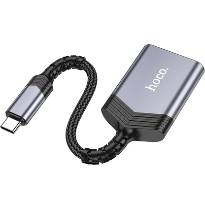 Lecteur de cartes USB-C HOCO UA25, SD - microSD, Gris 