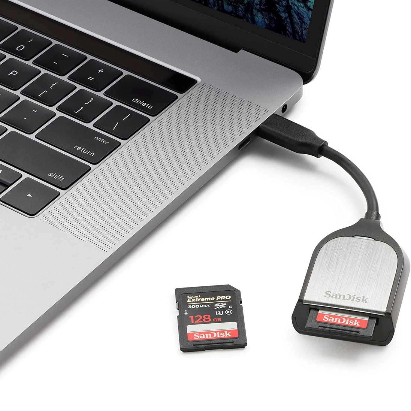 SanDisk Extreme PRO USB-C Card Reader, SD, Gris SDDR-409-G46 