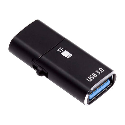 Lecteur de carte USB-C Techsuit AluVoltX, USB-A (OTG) - microSD, Noir