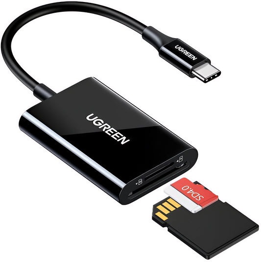 Lecteur de carte USB-C UGREEN CM265, SD - microSD, Noir