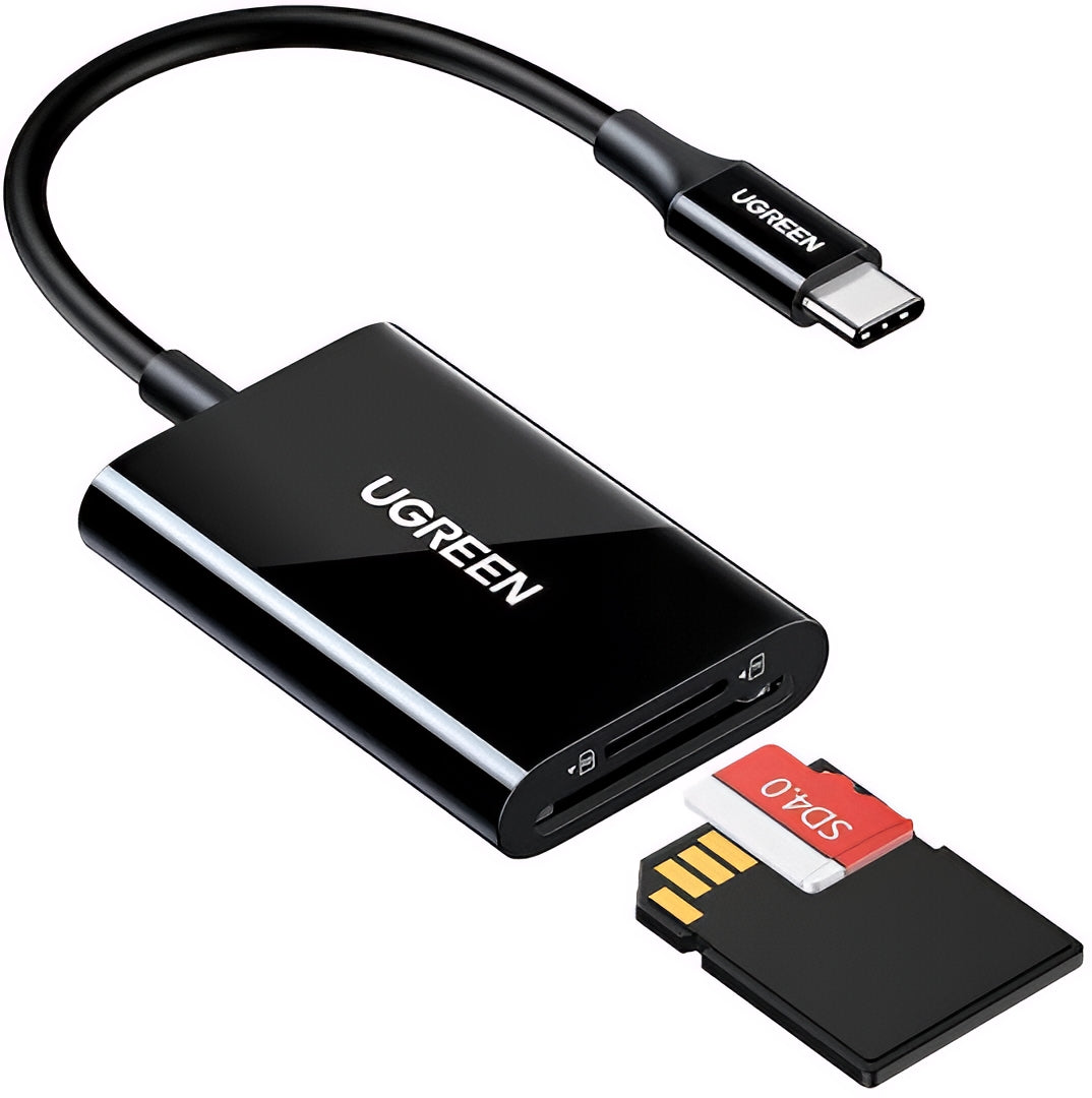 Lecteur de carte USB-C UGREEN CM265, SD - microSD, Noir