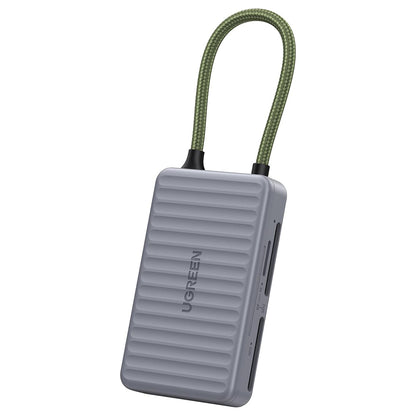 UGREEN 55886 USB-C Card Reader with Organizer, 2 x SD - microSD, Gray