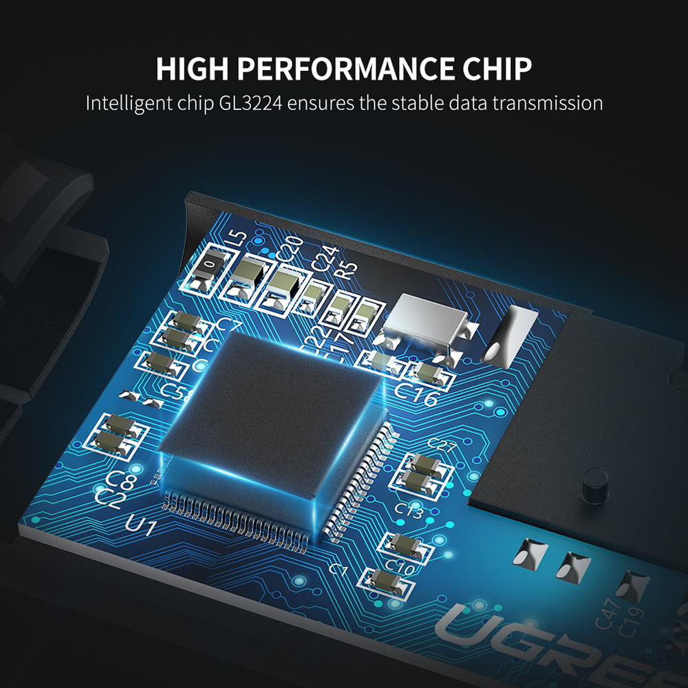 Lecteur de carte USB-C UGREEN CM184, SD - microSD, Gris