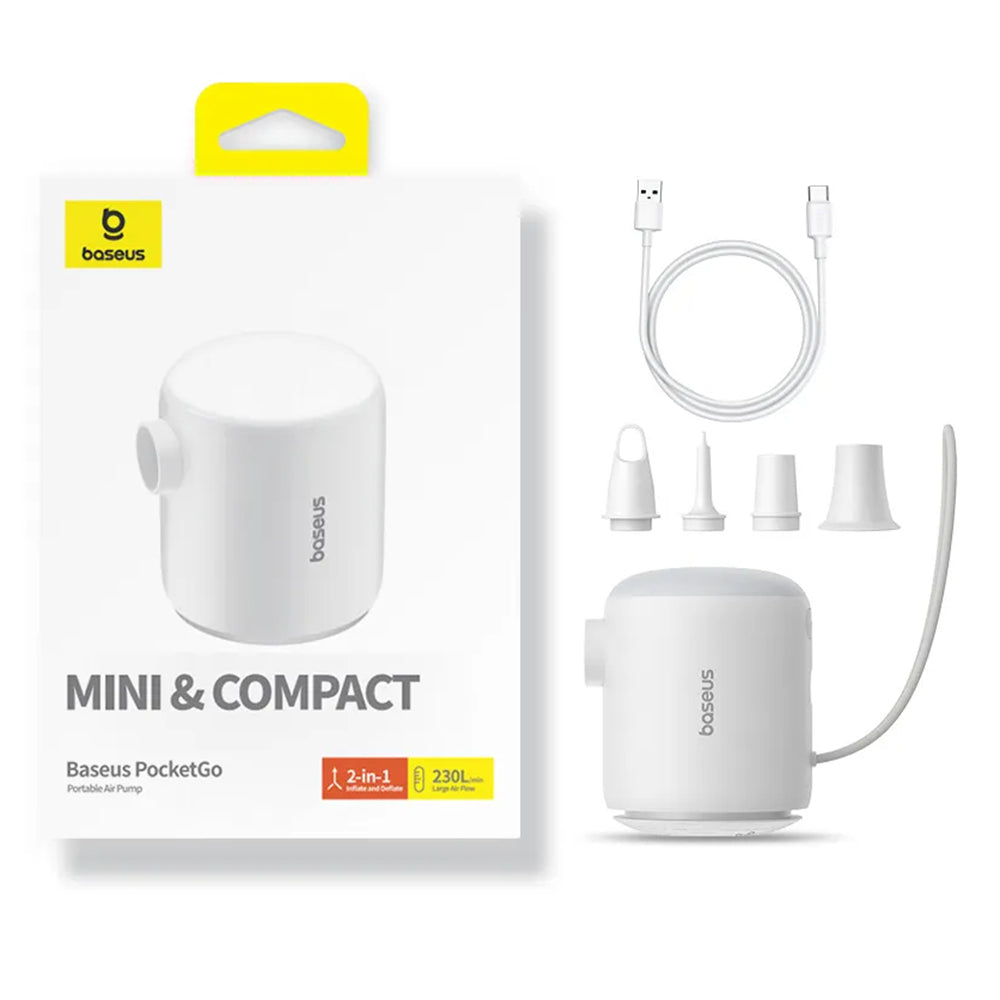 Baseus PocketGo Pump for Inflatable Mattresses, White C11157700221-00