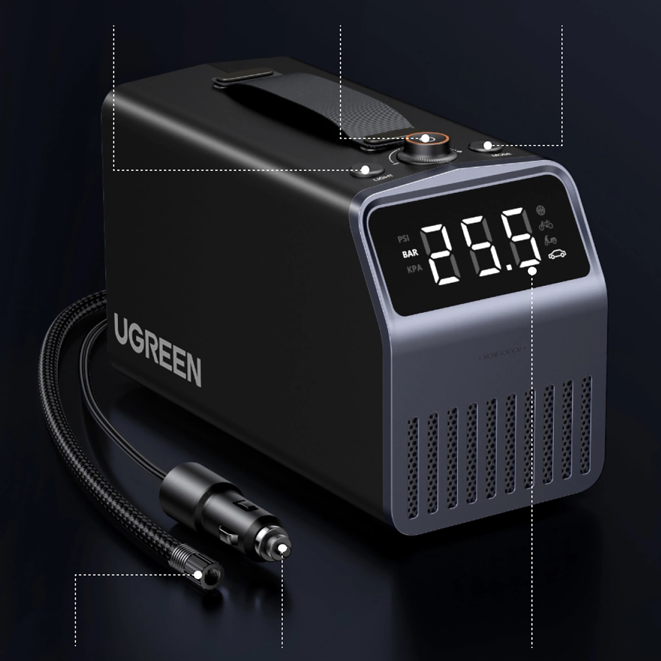 Compresseur Auto UGREEN Affichage Numérique