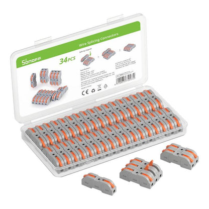 Connecteur de Raccordement de Fils Sonoff D1-1, Set de 34 pièces