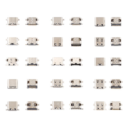 Connecteurs de charge USB-C, différents modèles, ensemble de 75 pièces