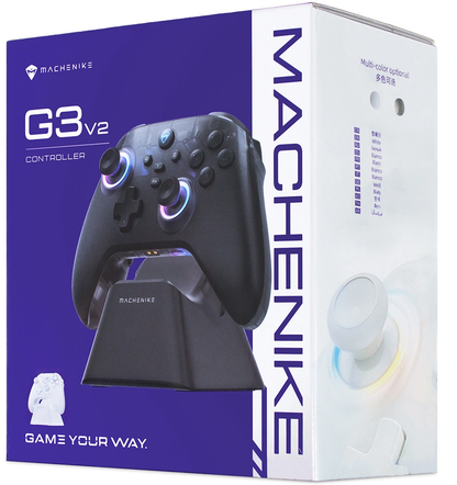 Manette Machenike G3 V2 avec station de charge, noire