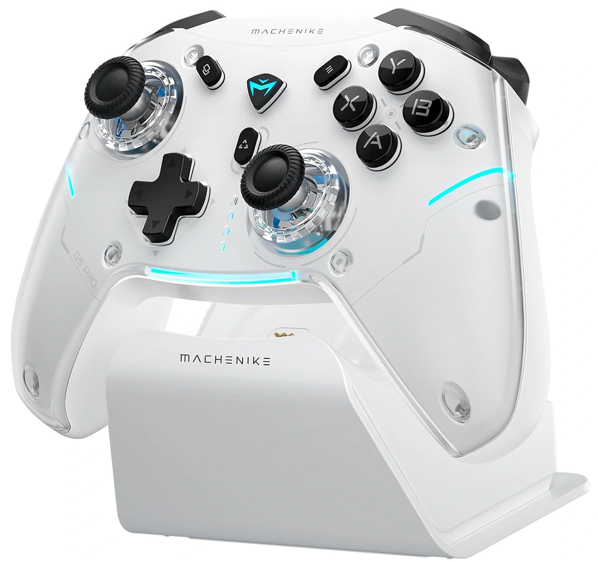 Manette Machenike G5Pro Max avec station de charge, Blanc