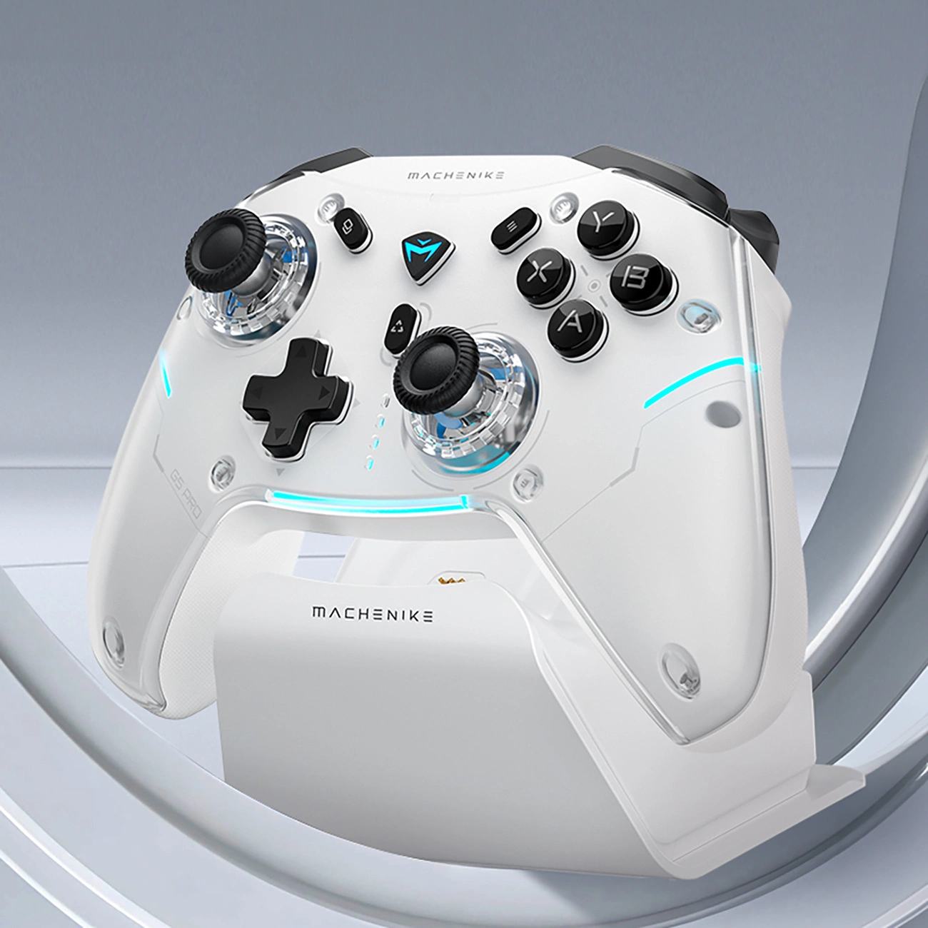 Manette Machenike G5Pro Max avec station de charge, Blanc