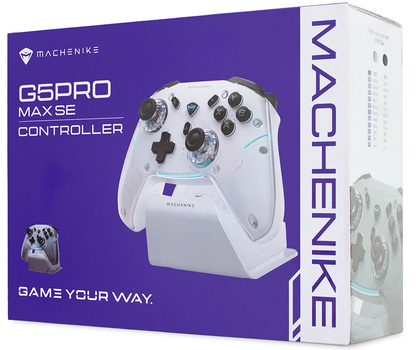 Manette Machenike G5Pro Max avec station de charge, Blanc