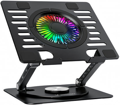 WZK CoolBase Laptop Cooler 10-inch–16-inch, RGB, Black