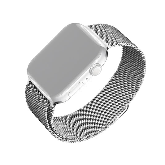 Bracelet Fixed Mesh pour Apple Watch 42mm / 41mm / 40mm / 38mm Series, Argenté