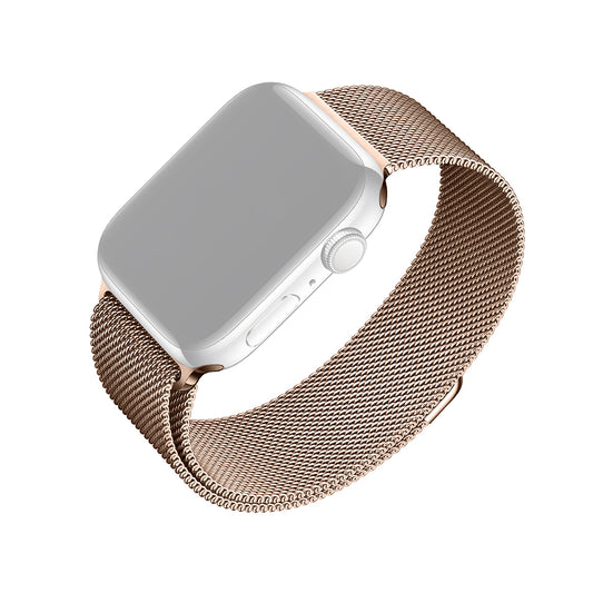 Bracelet Fixed Mesh pour Apple Watch 42mm / 41mm / 40mm / 38mm Series, Rose Doré