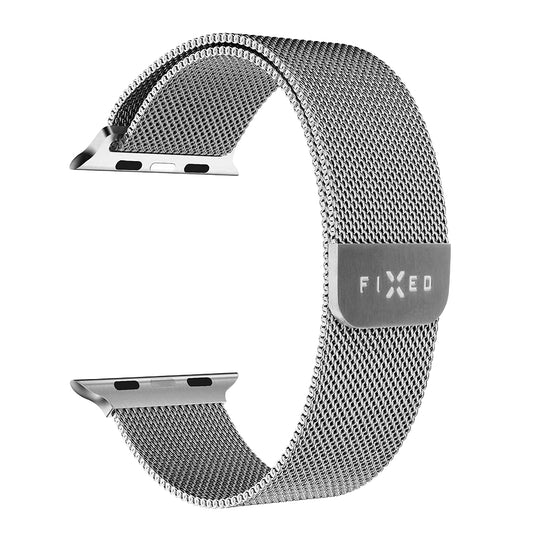 Bracelet Fixed Mesh pour Apple Watch 49mm / 46mm / 45mm / 44mm / 42mm Series, Argenté