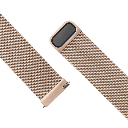 Bracelet Fixed Mesh pour Samsung Galaxy Watch / Huawei Watch Series, 20mm, Rose Doré