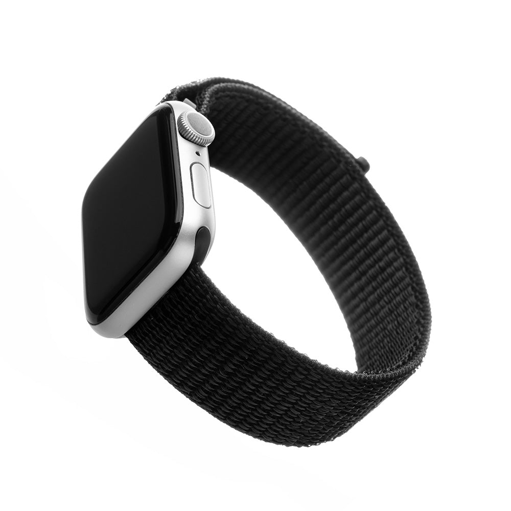 Bracelet Fixed Nylon pour Apple Watch 49mm / 46mm / 45mm / 44mm / 42mm Series, Noir