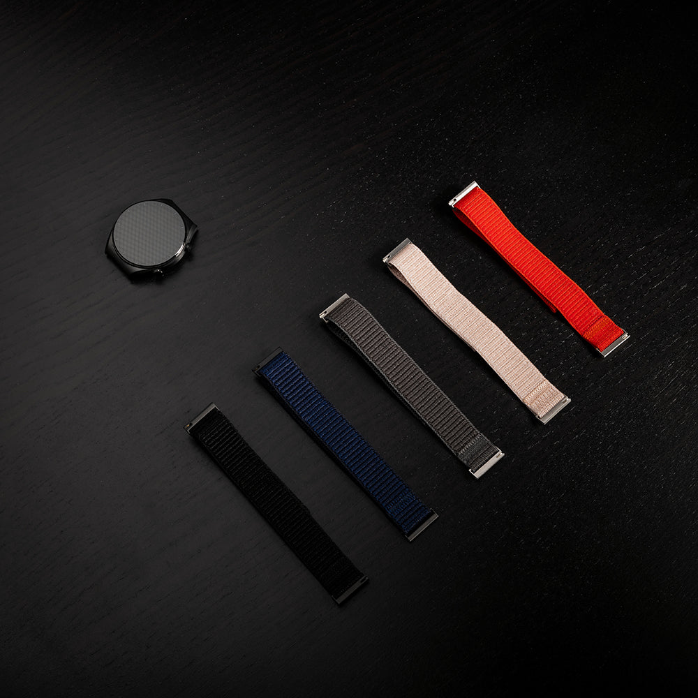 Bracelet Fixed Nylon Sporty pour Huawei Watch / Xiaomi Watch Series, 22mm, Gris Foncé