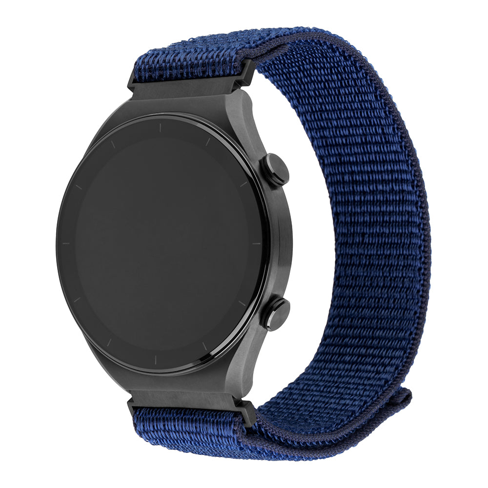 Bracelet Fixed Nylon Sporty pour Samsung Galaxy Watch / Huawei Watch Series, 20mm, Bleu Foncé