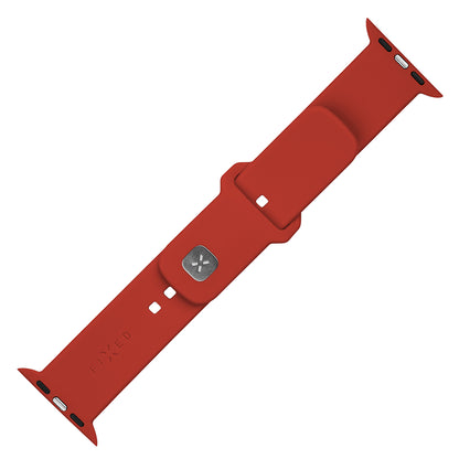 Bracelet Fixed Silicone Sporty pour Apple Watch 49mm / 46mm / 45mm / 44mm / 42mm Series, Rouge
