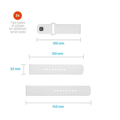 Bracelet Fixed Silicone Sporty pour Huawei Watch / Xiaomi Watch Series, 22mm, Blanc