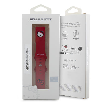 Bracelet Hello Kitty Silicone Kitty Head pour Samsung Galaxy Watch / Huawei Watch 46mm / 45mm / 41mm Series, Rose