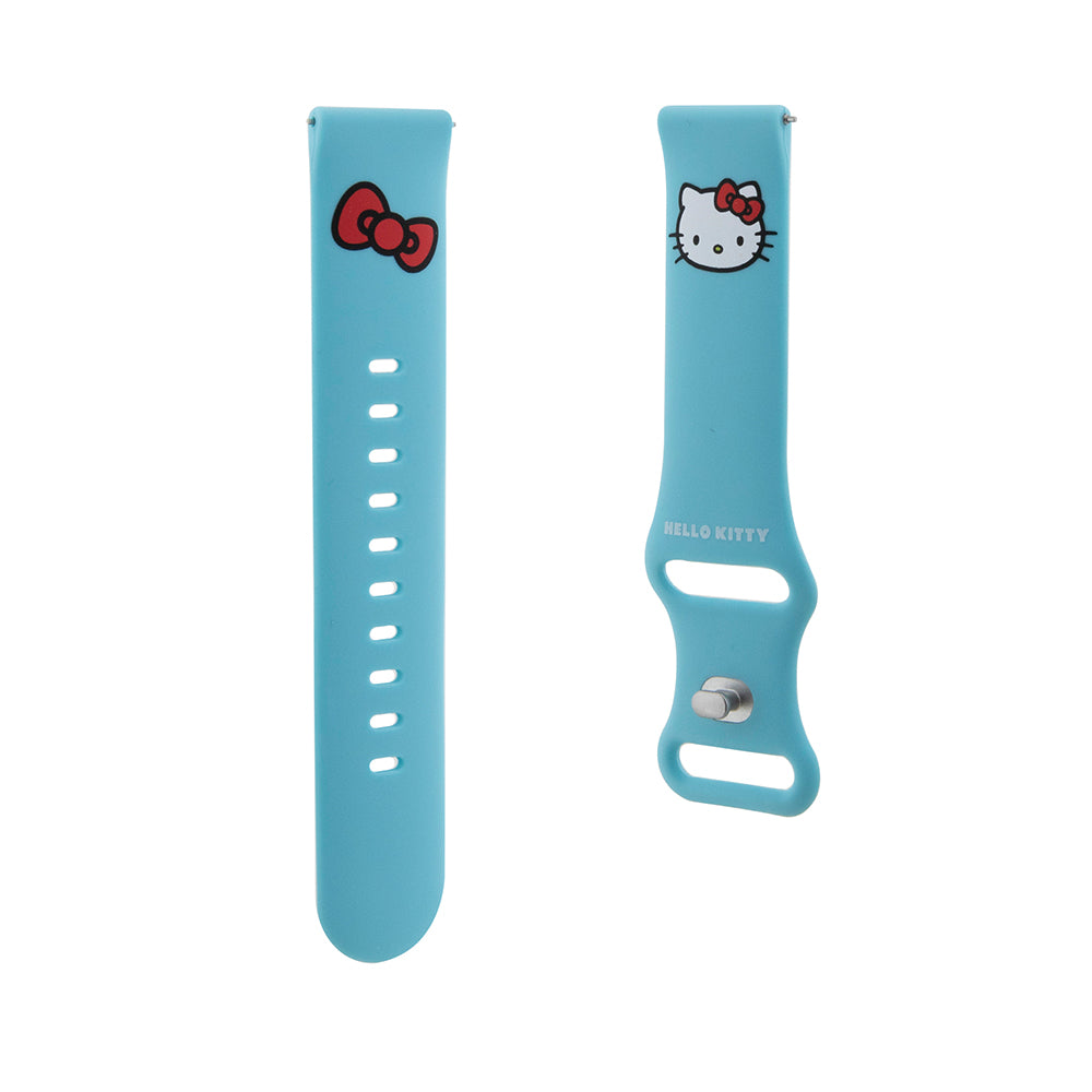 Bracelet Hello Kitty Silicone Kitty Head pour Samsung Galaxy Watch / Huawei Watch Series, Bleu