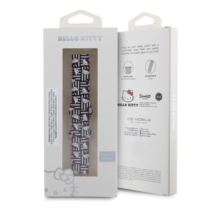 Bracelet Hello Kitty Silicone Tags Graffiti pour Samsung Galaxy Watch / Huawei Watch Series, Noir