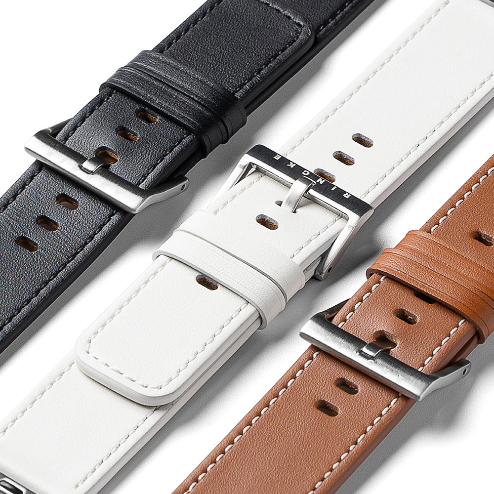 Bracelet Ringke Leather One pour Apple Watch 49mm / 46mm / 45mm / 44mm / 42mm Series, Noir