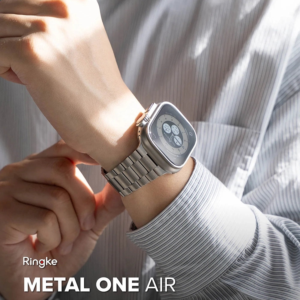Bracelet Ringke Metal One Air pour Apple Watch 49mm / 46mm / 45mm / 44mm Series, Argenté