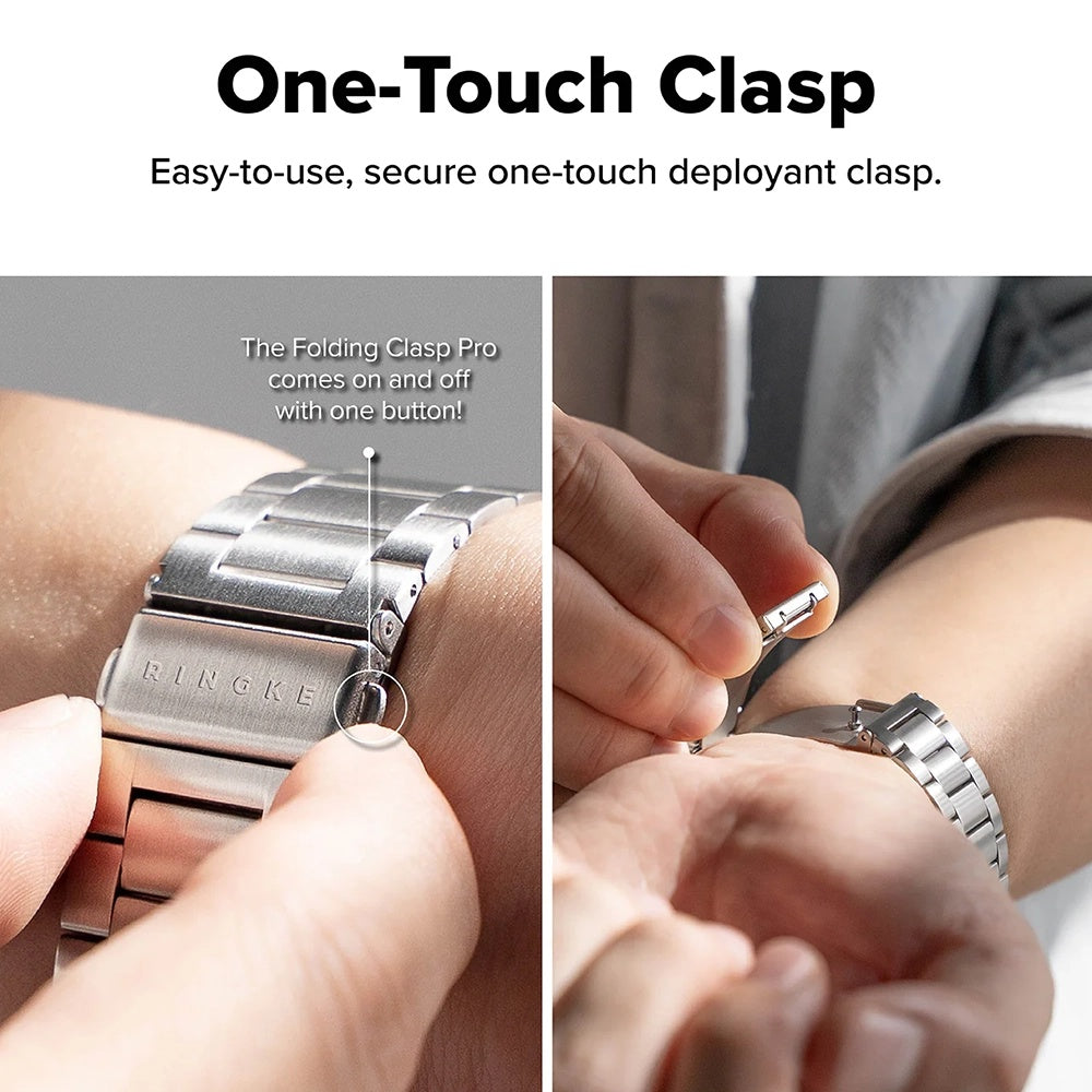 Bracelet Ringke Metal One Air pour Apple Watch 49mm / 46mm / 45mm / 44mm Series, Argenté
