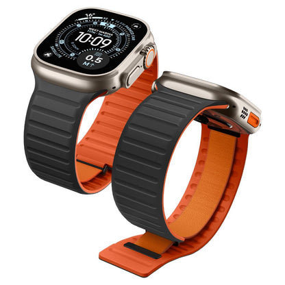 Bracelet Spigen Athlex Air M pour Apple Watch 49mm / 46mm / 45mm / 44mm Series, Noir Orange AMP11534