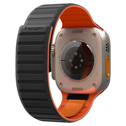 Bracelet Spigen Athlex Air M pour Apple Watch 49mm / 46mm / 45mm / 44mm Series, Noir Orange AMP11534