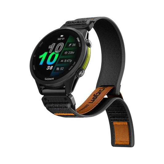 Bracelet Spigen Athlex Air pour Garmin Watch Fenix / Forerunner / Approach Series, 22mm, Noir Orange AMP11426