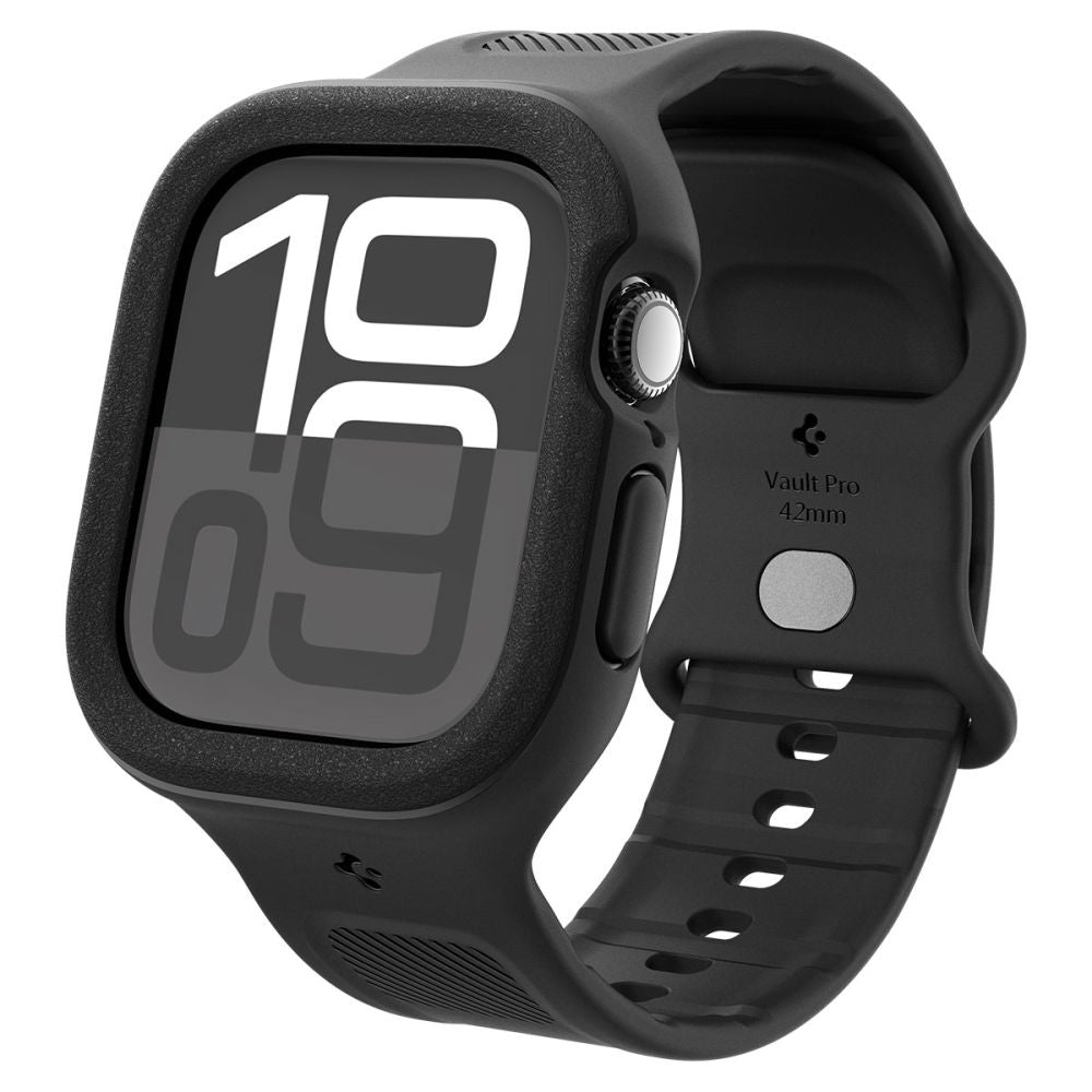 Bracelet Spigen Caseology Vault pour Apple Watch Series 10 / 11 46mm, Noir Mat