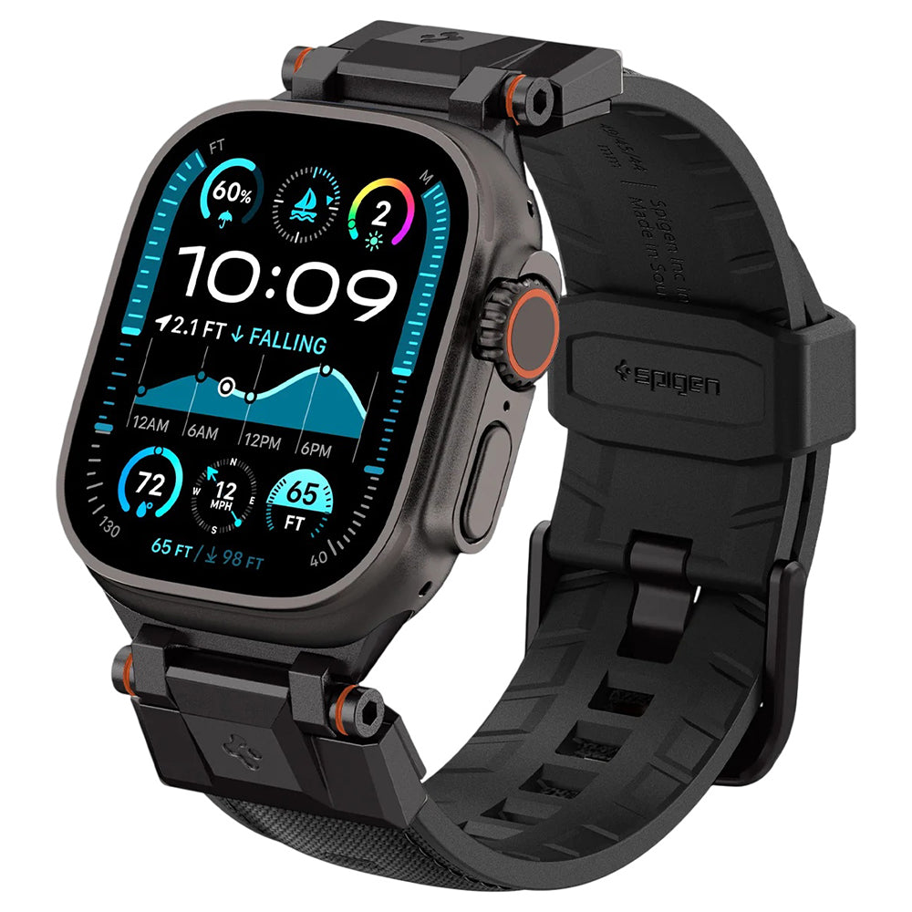 Bracelet Spigen DuraPro Armor pour Apple Watch 49mm / 46mm / 45mm / 44mm / 42mm Series, Noir AMP06065