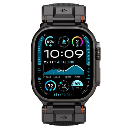 Bracelet Spigen DuraPro Armor pour Apple Watch 49mm / 46mm / 45mm / 44mm / 42mm Series, Noir AMP06065