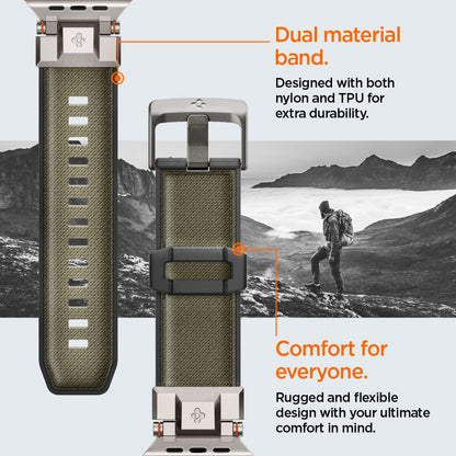Bracelet Spigen DuraPro Armor pour Apple Watch 49mm / 46mm / 45mm / 44mm / 42mm Series, Vert