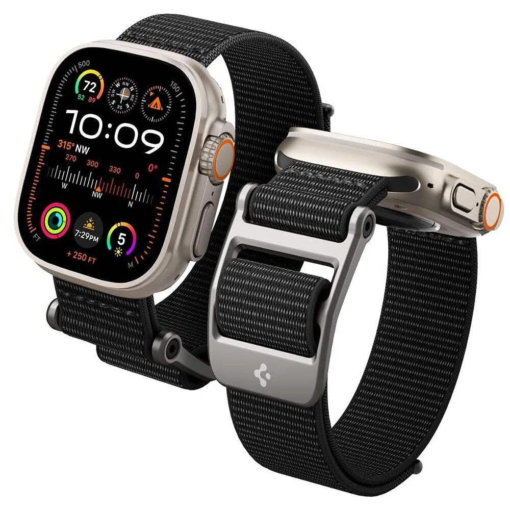 Bracelet Spigen DuraPro Flex pour Apple Watch 49mm / 46mm / 45mm / 44mm Series, Noir AMP02465