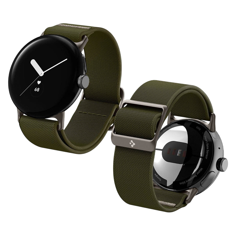 Bracelet Spigen Lite Fit pour Google Pixel Watch 41mm Series, Kaki AMP07608