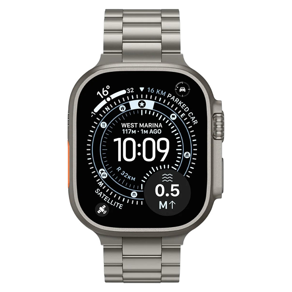 Bracelet Spigen Modern Fit Titanium pour Apple Watch Series 49 mm / 46 mm / 45 mm / 44 mm, gris AMP09105