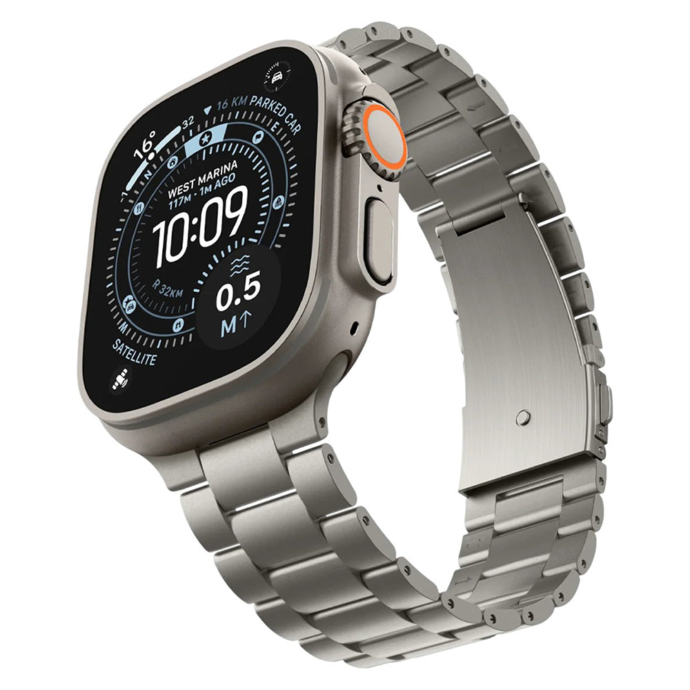 Bracelet Spigen Modern Fit Titanium pour Apple Watch Series 49 mm / 46 mm / 45 mm / 44 mm, gris AMP09105