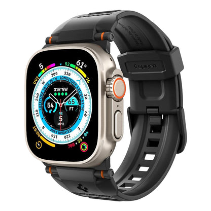 Spigen Rugged Band for Apple Watch 49mm / 46mm / 45mm / 44mm / 42mm Series, Black AMP07105