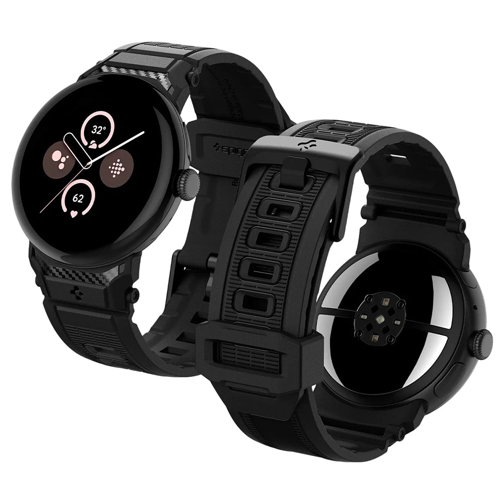 Bracelet Spigen Rugged pour Google Pixel Watch 41mm Series, Noir AMP07556