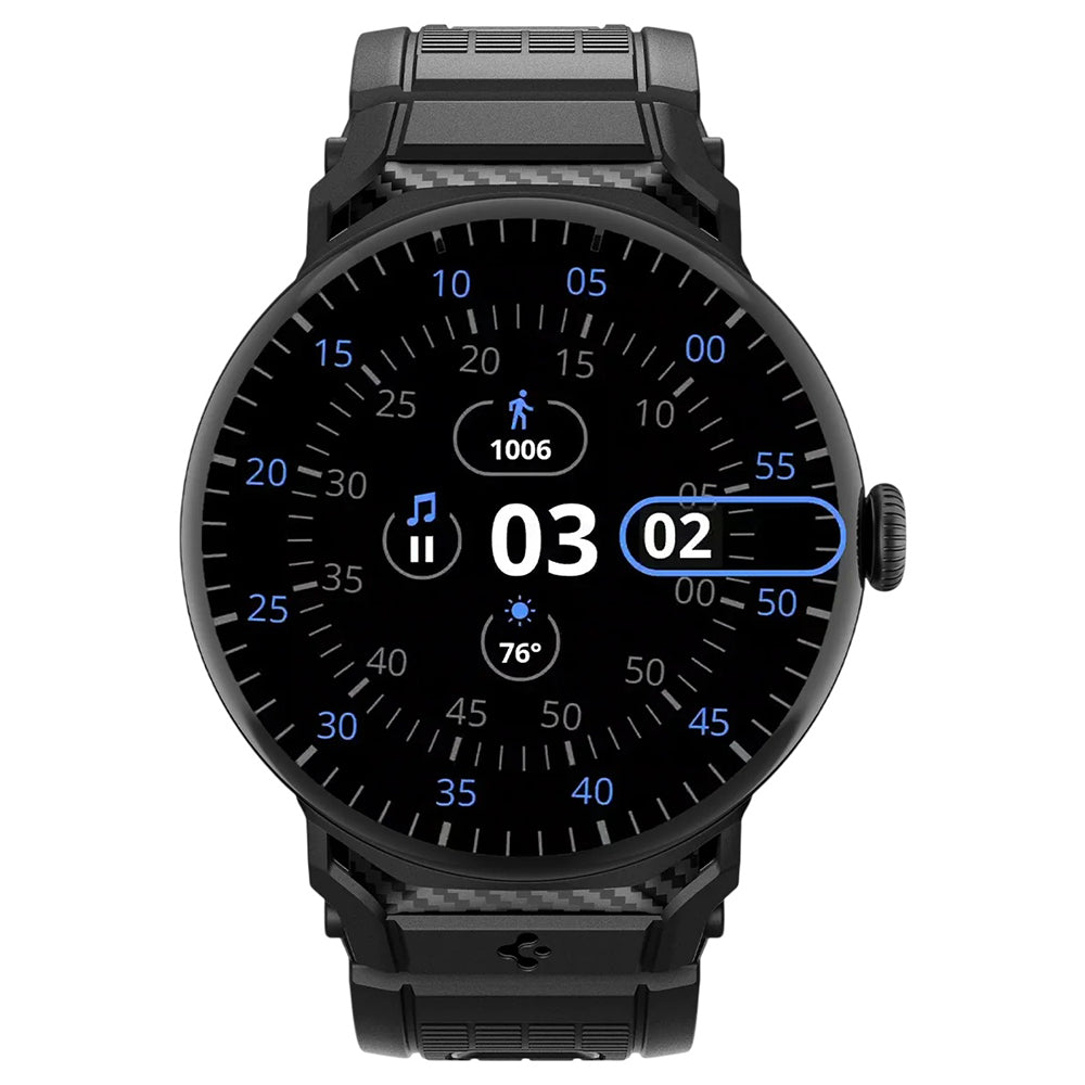 Bracelet Spigen Rugged pour Google Pixel Watch 45mm Series, Noir AMP07600